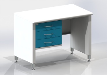 ВИТАЛИЯ СЛ-Т3 ЛЮКС – лабораторный стол, хромированные ножки