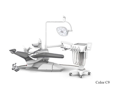 SILVERFOX 8000C-CMS0 Implant – Стоматологическая установка с подкатным блоком врача и с мягкой обивкой