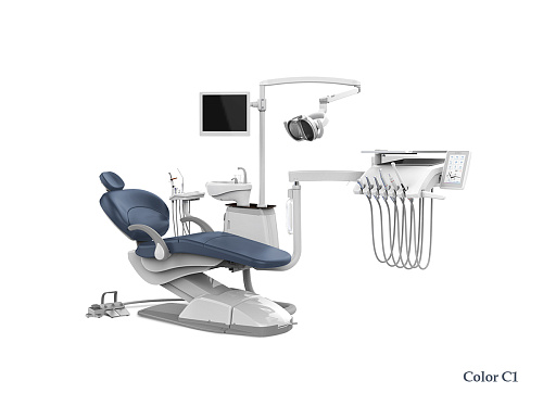 SILVERFOX 8000B-SRS0 – Стоматологическая установка с нижней подачей и с мягкой обивкой